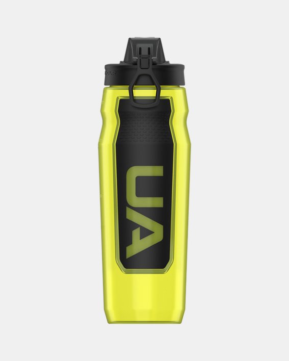 UA Playmaker Squeeze 32 oz. Water Bottle, Yellow, pdpMainDesktop image number 2